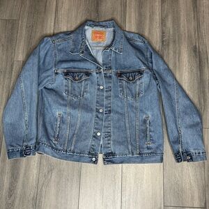 Vintage Levis 70507-0389 Denim Trucker Jacket Mens XXL Blue Jean Red Tab 1990’s